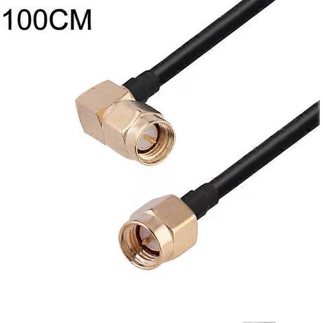 Câble adaptateur coaxial coudé SMA mâle vers SMA mâle - 1 m RG174 par (1/3)