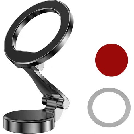 Compatible with Car Mount, Three Axis Flexible Magnetic Mount with 360° Rotation, Full Metal Body, Strong Neodymium Magnets for iPhone 16 Pro Max, 15, 14 (1/5)