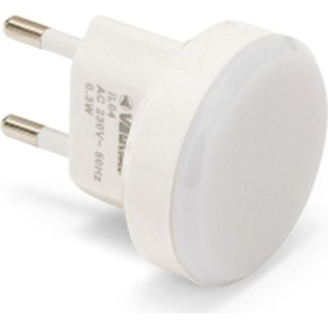 Luz nocturna VELAMP con diseño MOON y luz LED de 0.5W, 230V, IP20.
