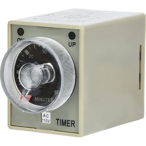 Relais temporisé électronique AH3-3, temporisateur à déclenchement réglable, 8 broches, 60 min (110 V) (1/5)