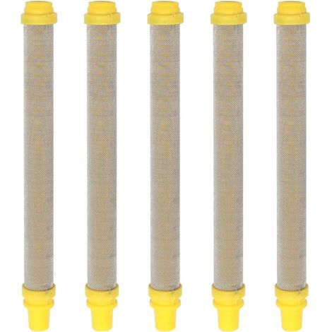 Filtro per pistola a spruzzo airless da 100 maglie, filtro per pistola airless in acciaio inox per pistola a spruzzo airless Wagner, 100 mm (giallo)