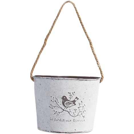 Macetas colgantes para flores: macetas de pared galvanizadas de medio círculo para interiores y exteriores, decoración para colgar en la pared para jardines, patios, suculentas y hierbas (1/5)
