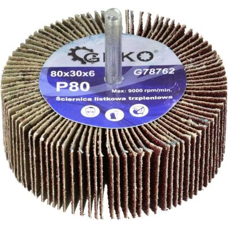 Roue à lamelles avec tige 80x30x6 P80