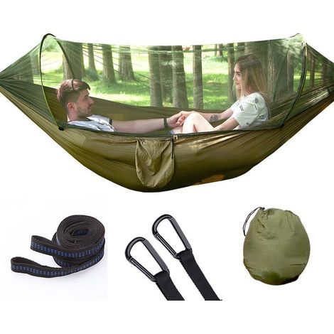 Hamac of camping with mosquito net 250 x 120 cm 1-2 person Load maximum 200 kg Portable and lightweight for outdoor and trips (1/5)