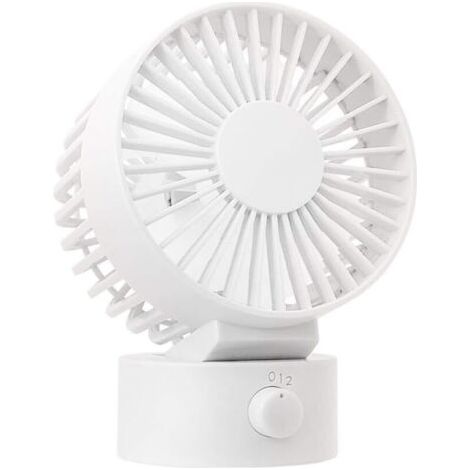Mini ventilateur de table silencieux USB – Design à double pales – Vent puissant et silencieux – Angle réglable 0° à 30° – Dimensions 102 x 79 x 138 mm (1/5)
