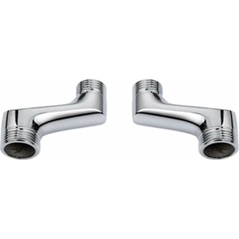Raccord Contre Coudé Douche,Raccord Laiton Coudé RéDucteur,Bras Pivotant RéGlable,Raccord Mural Contre Coudé,Raccord Excentré 1/2 3/4,Chrome A (1/4)