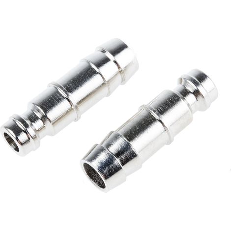 Raccord rapide pneumatique RS PRO, Tuyau cannelé vers Mâle 9mm en Laiton ( Prix pour Paquet de 5 )