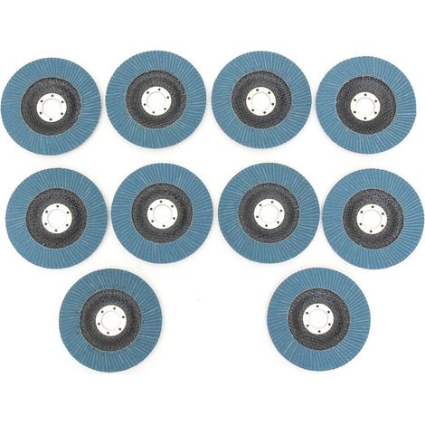 Disque À Lamelle - 125 mm - Grain 80 - Pour Meuleuses D'Angle 125 mm - Lot De 10 (1/5)