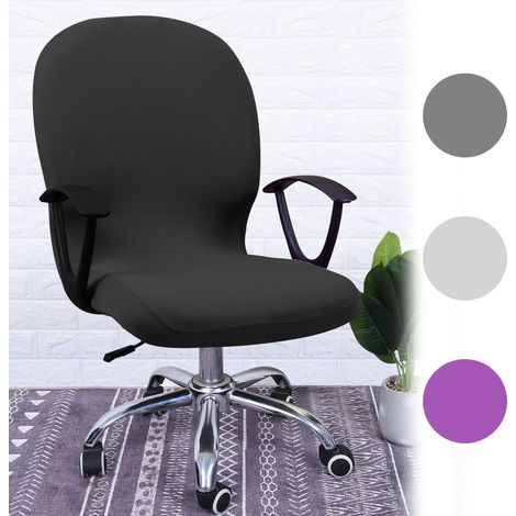Housses de siège extensibles pour chaises - Protections amovibles et lavables pour chaises de bureau, adaptées aux chaises de bureau, de direction et pivotantes
