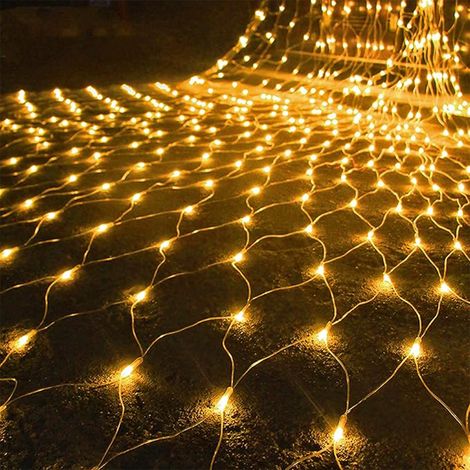 Guirlande lumineuse LED à 360° connectable, 8 modes, basse tension, idéale pour décorer jardin, arbustes, mariages, intérieur et extérieur, sapin de Noël (blanc chaud). (1/5)