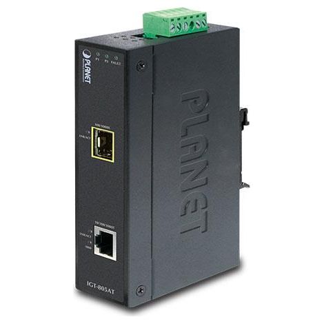 PLANET IGT-805AT convertidor de medio 1000 Mbit/s Azul