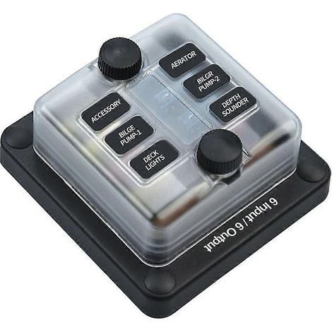 6-facher elektrischer Verteilerkasten für Auto, Boot, Wassermotorrad mit LED-Signalleuchte (1/5)