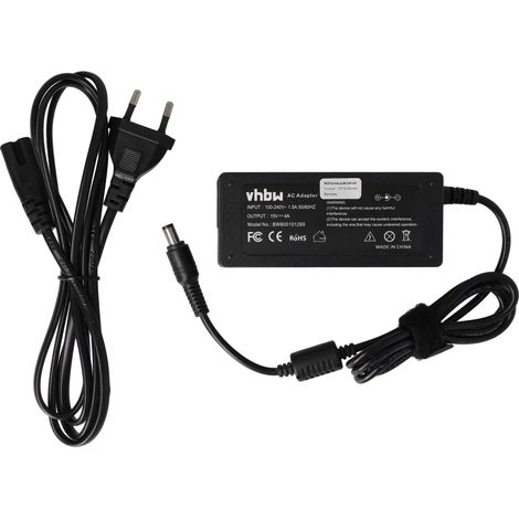vhbw Netzteil kompatibel mit Toshiba Tecra S2, M5, S1, S5, S4, TE2300, S3, M9, TE2000, TE2100, M7 Notebook - 200 cm, 60 W (1/5)