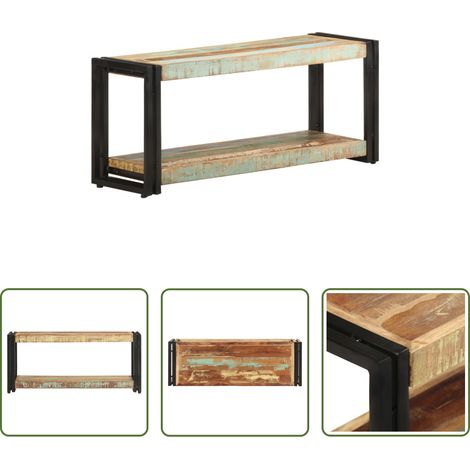 vidaXL Meuble vintage - Meuble TV 90x30x40 cm Bois de récupération massif (1/5)