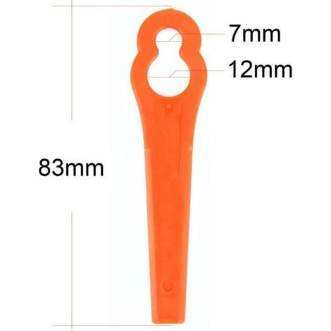 50 Ersatzmesser für den Einhell GE-CT 18 Li Akku-Freischneider, orange (1/5)