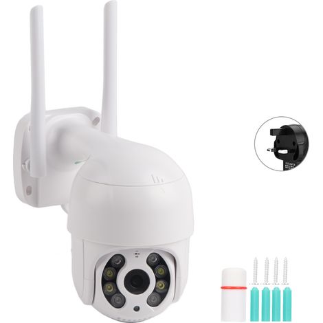 Caméra de surveillance mini dôme PTZ 2MP 1080P WiFi étanche 8 LED sécurité compatible Icsee 110-240V UK (1/5)