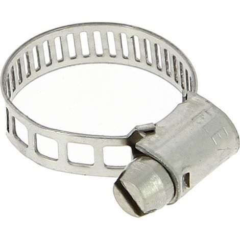 Collier serrage inox bande ajourée 5mm Ø10 à 19