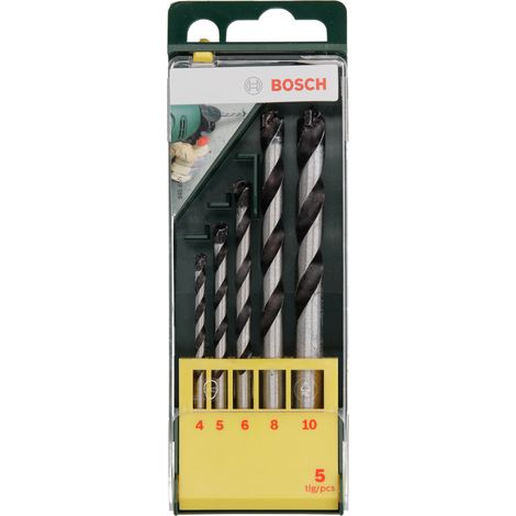 bosch set 5 brocas hm para hormigon 4-5-6-8-10 mm 2 607 019 444 (1/5)