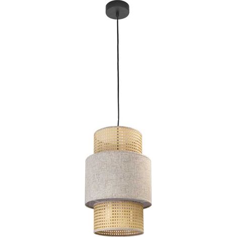 LAMPADARIO STILE INDUSTRIAL 30X44 CM CON PARALUME CREMA E BIANCO (1/5)