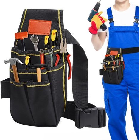 Ceinture porte-outils - Réglable - Durable - Sacoche à outils en tissu Oxford - Sacoche de taille - Sac de rangement pour outils - Sacoche de taille multifonctionnelle - Sacoche de taille pour tournev (1/5)