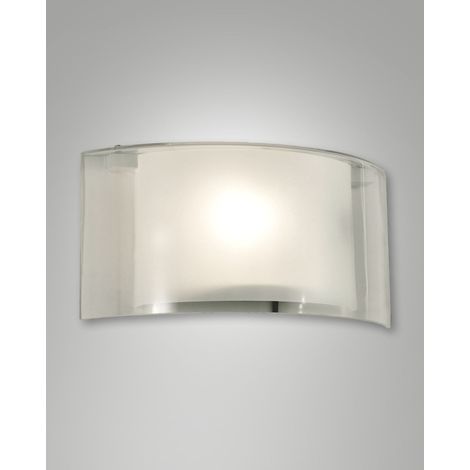 Applique murale Alide 34 cm avec structure en métal et verre transparent, douille E27 40 W IP20 - Design élégant et moderne pour les intérieurs