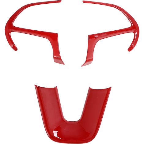 Garniture de couverture de volant de remplacement, 3 pièces, pour Dodge Challenger Charger Durango 2015 – 2019 rouge