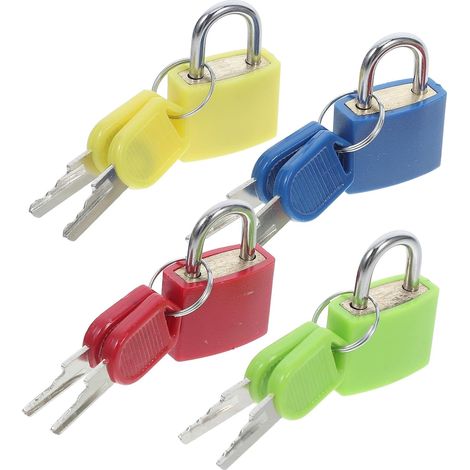 de 4 cadenas en cuivre avec clé mini cadenas multicolores (1/5)