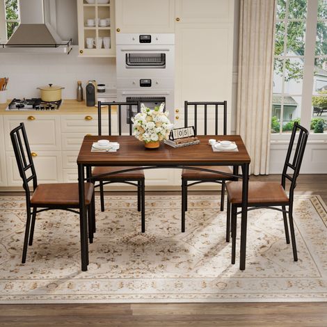 Set tavolo sedie salvaspazio in acciaio 110x60 cm OKMYHOME (1/5)