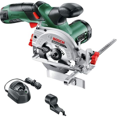 Bosch Akku Mini-Handkreissäge UniversalCirc 12 (1 Akku, 12 Volt System, Schnitttiefenbereich bei 90°: 0 - 26 mm)