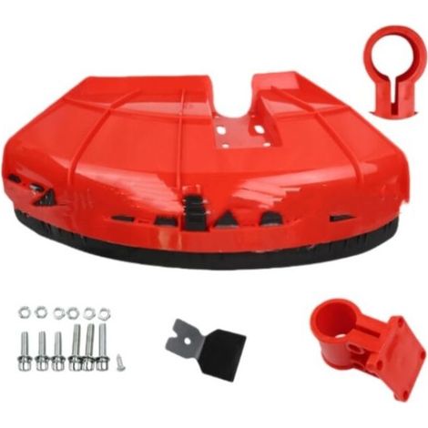Carter de protection pour débroussailleuse Multi 4-1 Brosse + Kit de fixation - Remplacement de déflecteur de tondeuse à gazon de protection de tondeuse pour Stihl FS120 FS200 FS250 (1/4)