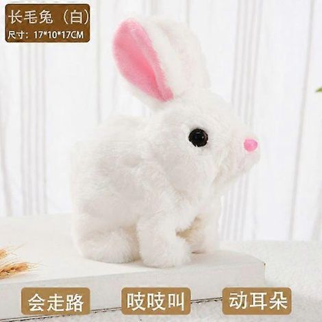 Rabbit Interactive Electronic Pet Plush Bunny Toy with Sounds and Movements Animated Walking Wiggle Ears Twitch Nose Gifts for Toddlers Birthday (1/5)