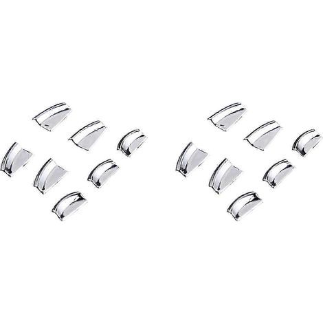 Ensemble de 14 baguettes chromées pour interrupteurs de porte intérieurs, compatibles avec les accessoires SP des modèles S/X (1/5)