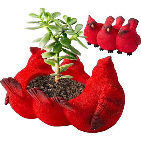 Animal r - Jardinière à Trois Oiseaux pour - Figurines Réalistes Intérieur (1/5)