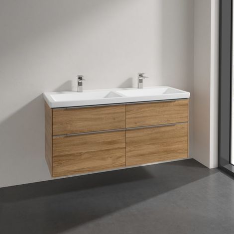 Villeroy & Boch Subway 3.0 Badmöbel-Set 130 cm, 4 Auszüge, Doppelwaschtisch (1/5)