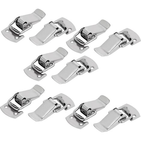 Metallschraube Feste Box Latch Toggle Catch Hasp-Lock Silberfarbe 10st (1/3)