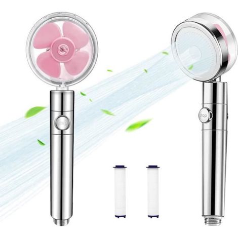Douchette - Filtration Multicouche - Jet Fin Uniforme - Économie Eau 50% - Pression Haute - Rose - 1 Pièce (1/4)