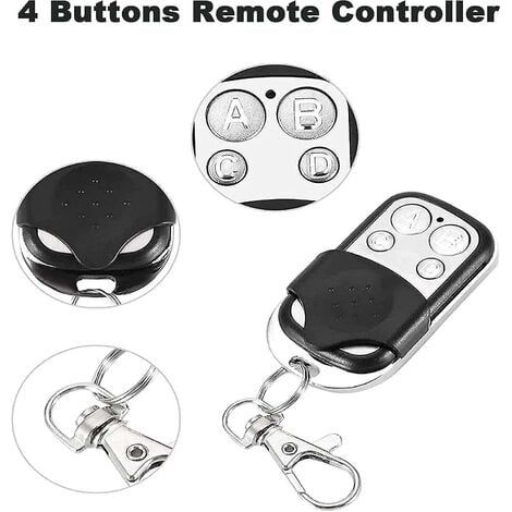 Set of 3 universal remote controls for automatic gates, frequency 433.92 MHz, fixed code, 4 buttons to control up to 4 gates (1/4)