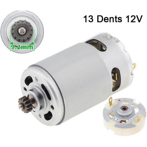 ALLIANDISMoteur à courant continu RS550 à deux vitesses avec 13 dents - Moteur brossé - 12V, plus porte-balais de service (1/4)