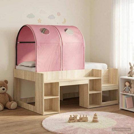 Cama con Túnel 3 uds. Roble Sonoma y Rosa Madera de ingeniería (1/5)