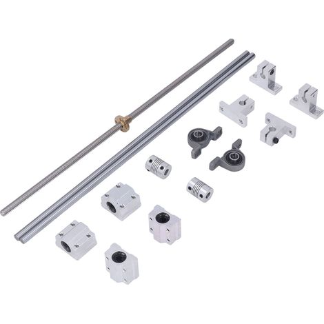 Ensemble vis-mère 400 mm, axes optiques, rail de vis-mère, support d'axe, support de palier, ensemble de blocs coulissants (1/5)