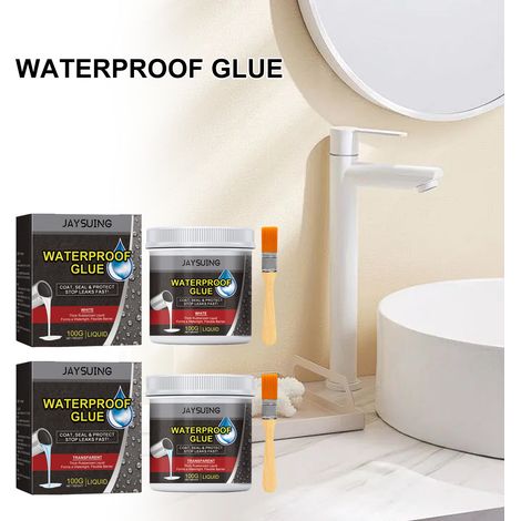 Transparentes, wasserdichtes Dichtmittel für Badezimmer, Küchen und Rohrleitungen multifunktionales Dichtmittel zur Verhinderung von Leckagen und Wasserschäden Wandbeschichtung 100 g transparentes, wa (1/5)