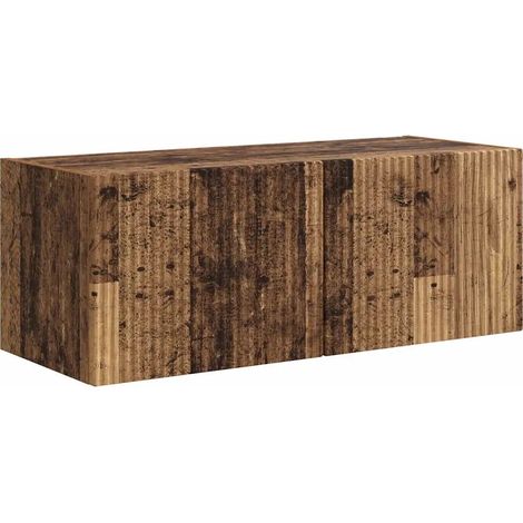 Pratico mobile porta TV da parete moderno 78,5 x 31 x 29,5 cm in legno multistrato legno antico 020054913