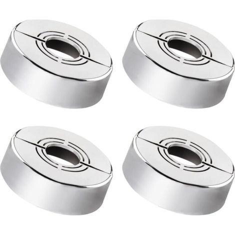 4-teiliges Armaturen-Rosetten-Set, Duscharmatur-Rosette, 3 Größen in 1, Heizkörperrohrabdeckung, geeignet für Durchmesser von 20 mm / 25 mm / 33 mm, zur Armaturendekoration (1/4)