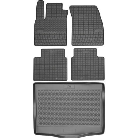 Juego de alfombrillas de goma para coche y alfombrilla para maletero para Ford Focus IV Hatchback (2018)