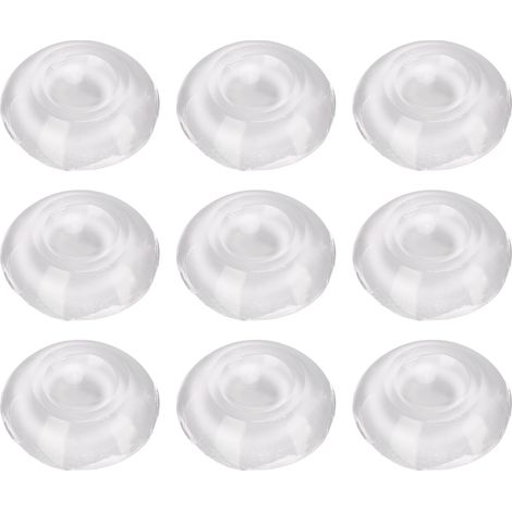 Lot de 9 Protège-porte Transparent Silicone Autocollant Anti-Bruit Anti-Choc pour Poignée, Frigo, Réutilisable (1/5)
