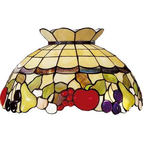 Paralume Tiffany In Vetro Decorato Multicolor D. 45Cm (1/2)