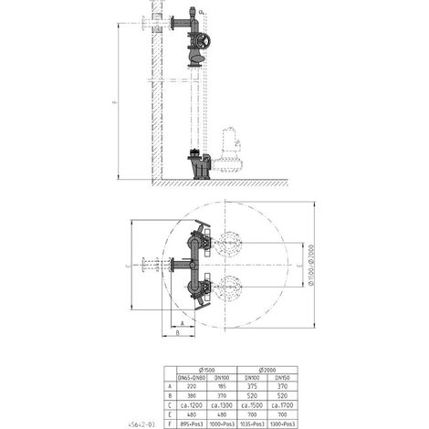 Jung Pumpen Armaturen DN 150 für PE D2000