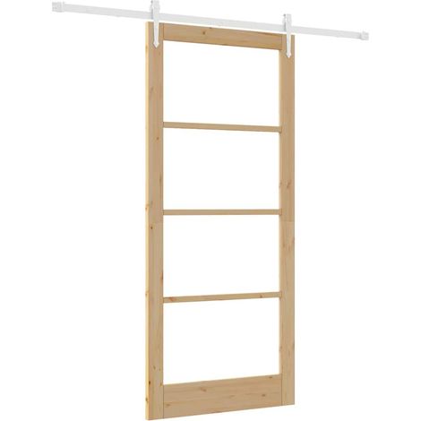 Maison Exclusive - Schiebetür Natur 93 x 211 cm Massivholz Kiefer