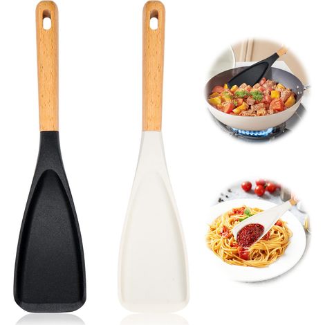Cuillère multifonctionnelle, cuillère en silicone, cuillère de cuisine, spatule pour cuisine, antiadhésive, cuillère de service multi-usages, cuillère de service en silicone pour ustensiles (1/5)