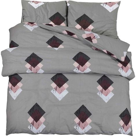 Maison Exclusive - Set Copripiumino Grigio 140x200 cm in Cotone